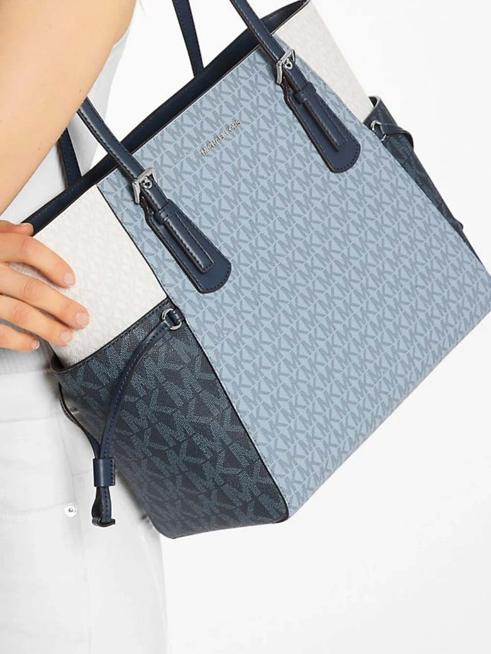 Michael Kors Voyager Color-Block Tote And Wallet Set